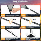 Upgraded Extra-Tall Solar Lights Outdoor, 2 Pack Flickering Flame Solar Torch - Image 6