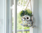 Swing Owl Hanging Planters for Indoor Plants, Cute Small Succulent Pots - Image 2