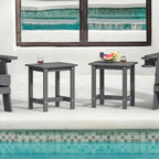 LUE BONA Outdoor Side Table Set of 2, HDPS Small Outdoor Table, Adirondack Side - Image 2