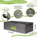 Fabric Grow Bags, Fabric Plant Pots Planter Indoor Outdoor, 3 sq. ft. - Image 4