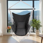 Hammock Chair Hanging Rope Swing Chair, Max 450 Lbs, Large Hanging Chair - Image 7