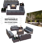 Kullavik 13 Pieces Outdoor Patio Furniture Set - Image 6