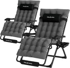 UDPATIO Oversized Zero Gravity Chair Set of 2, 33In XXL Patio Reclining Chair by UDPATIO