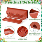 12 Pack Window Box Planter 17 Inches Rectangular Vegetable Flower Planters - Image 3