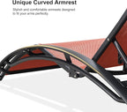 PURPLE LEAF Patio Chaise Lounge Set Outdoor Lounge Chair Beach Pool Sunbathing - Image 5