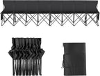 VEVOR Portable Folding Bench, 8 Seats Foldable Sideline Bench, Outdoor Camping - Image 10