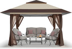 CROWN SHADES 11x11 Pop Up Gazebo, Patented One Push Outoor Canopy Tent by CrownShades