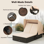 Tangkula Outdoor Rattan Daybed - Image 8