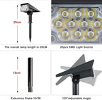 Red Solar Spot Lights Outdoor, 20 LED Waterproof IP65 Solar Landscape Light - Image 4