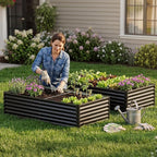 COMHOMA Galvanized Raised Garden Bed, Large Metal Planter Box - Image 2