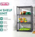 Sterilite 4 Shelf Unit, Heavy-Duty Shelving Storage and Utility Rack - Image 4