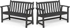 Ciokea 48" Outdoor Bench Set of 2, HDPE Weatherproof Garden Bench, 2-Person by CIOKEA