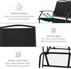 Best Choice Products 2-Person Outdoor Patio Swing Glider Steel Bench Loveseat - Image 5