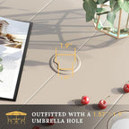 VICLLAX Patio Dining Set for 6, Outdoor Furniture Set Includes 63" Rectangle - Image 3