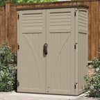 Suncast Outdoor Storage Shed, Water Resistant Resin Vertical Outdoor Storage - Image 6