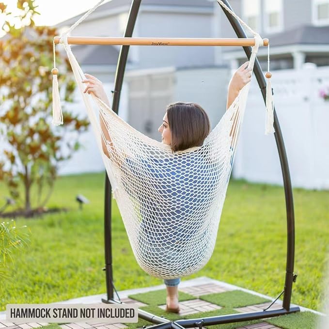 JoyView Hammock Chair with Spreader Bar Caribbean Hammock Swing Chair 300 LBS - Image 4