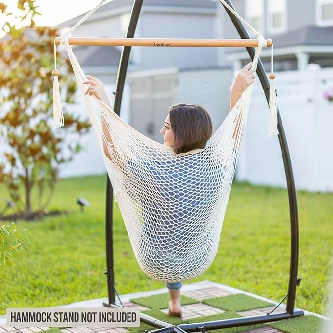 JoyView Hammock Chair with Spreader Bar Caribbean Hammock Swing Chair 300 LBS - Image 7