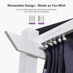 PURPLE LEAF 10' x 13' Patio Retractable Pergola Outdoor White Heavy-Duty - Image 4