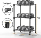 450 lbs Steel Storage Shelving 3-Tier Utility Shelving Unit Steel Organizer - Image 3