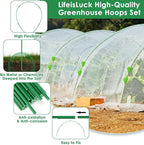 9 Sets Greenhouse Hoops for Raised Beds, Plant Support Hoop House Kit Frame for - Image 3
