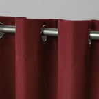 NICOLE MILLER NEW YORK Canvas Indoor/Outdoor Grommet Top Curtain Panel Pair - Image 3