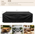 Rectangular Patio Furniture Covers, Upgraded 600D Heavy Duty Outdoor Furniture - Image 2