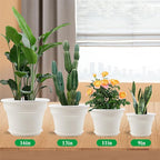 16 inch Plastic-Flower-Pot-for-Indoor-Plants, 4 Pack Large Outdoor Planter Pot - Image 2