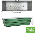 Achla Designs Galvanized Window Flower Box Planter-Green-Large - Image 2