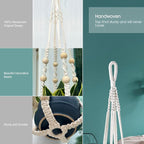 RIFNY Macrame Plant Hanger Indoor, 35 Inch Hanging Plant Holder - Image 4