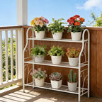 SORCEDAS Plant Stand Indoor Outdoor Plant Shelf 3 Tier Metal Corner Flower - Image 2