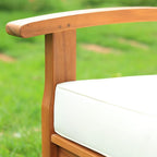 IDZO Laurent 800lbs Capacity Acacia Outdoor Loveseat, FSC Certified 2 Seater - Image 11