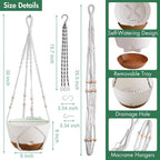 Set of 2-10 Inch Hanging Planters - Image 4