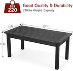 Stoog Outdoor Coffee Table, All-Weather Poly Lumber Patio Side Table, Rectangle - Image 3