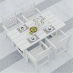 5-Piece Outdoor Dining Set, HDPE All-Weather Patio Table and Chairs Set by BIVODA