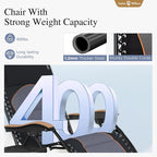 Sophia & William Oversized XXL Zero Gravity Chair Padded, Folding Lounge Chair - Image 4