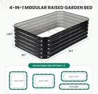 5×3×1.4FT Galvanized Raised Garden Bed Outdoor, Metal Raised Garden Bed Kit - Image 2