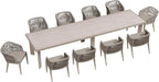 PURPLE LEAF 11 Pieces Outdoor Dining Set Patio Extended Upgrade Table and by PURPLELEAF
