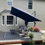 PURPLE LEAF 10 Feet Patio Umbrella Outdoor Cantilever Square Umbrella Aluminum - Image 2