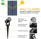 Solar Spot Lights Outdoor, Solar Landscape Spotlights IP65 Waterproof 9.8ft - Image 2