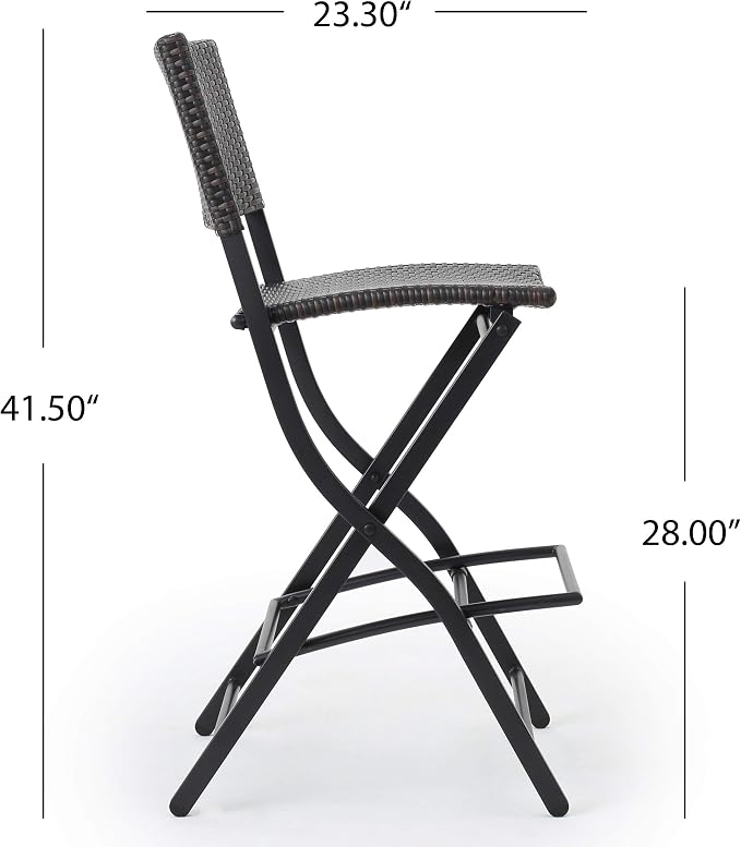Christopher Knight Home Margarita Outdoor Wicker Barstools, 4-Pcs Set - Image 9