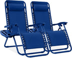 Best Choice Products Set of 2 Adjustable Steel Mesh Zero Gravity Lounge Chair by BestChoiceProducts
