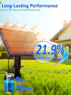 luckystyle 30FT Solar String Lights Outdoor Waterproof 2200K - Image 4
