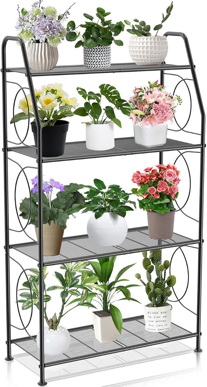 Plant Stand, 4 Tier Plant Shelf by VyGrow