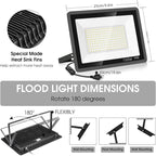 3 Pack 150W LED Flood Light Outdoor, Super Bright Exterior Security Light - Image 4