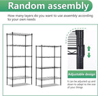 BestOffice | 5-Tier Wire Storage Shelves | 22x12x48 | Black | - Image 6