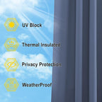NICETOWN Stone Blue Outdoor Curtain - Image 4