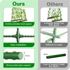 Cucumber Trellis for Raised Bed, U-Shape Garden Trellis for Climbing Plants - Image 5
