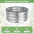 2x2x1ft Round Galvanized Raised Garden Bed Kits, Raised Garden Bed Metal - Image 2
