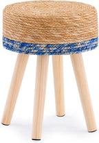 Handwoven Outdoor Ottoman, Water Hyacinth Pouf Round Patio Footstool by LGENHOOMHandwovenNaturalWaterHyacinthBasket
