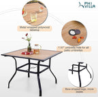 PHI VILLA 5 Pieces Outdoor Dining Set - Image 3